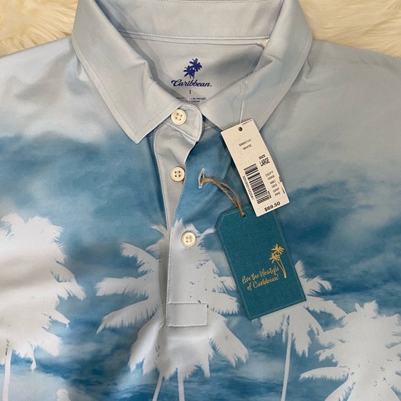 ROUNDTREE & YORKIE TROPICAL SHIRT SIZE LARGE - Picture 2 of 3